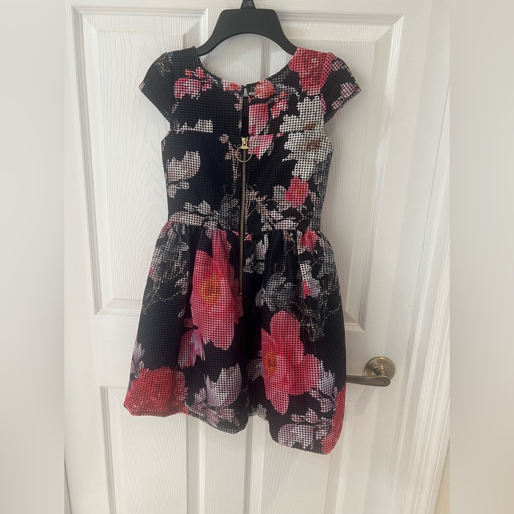 FANCY BLACK ZOE LTD PRINT GIRL'S DRESS